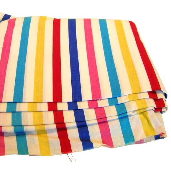 Rainbow Striped Upholstery Fabric, 5 Yards - Picture 1 of 3